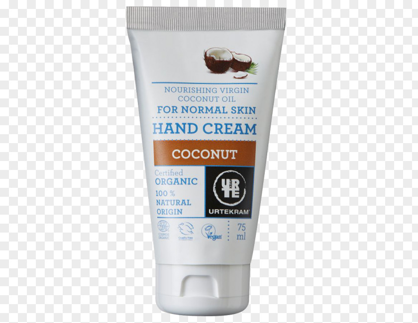 Prunus Dulcis Organic Food Krem Coconut Oil Urtekram Hand Cream 75 Ml PNG