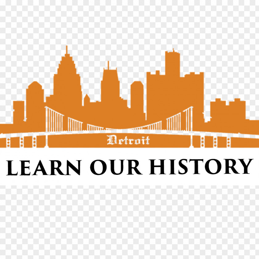 Remember History Detroit Skyline Silhouette PNG
