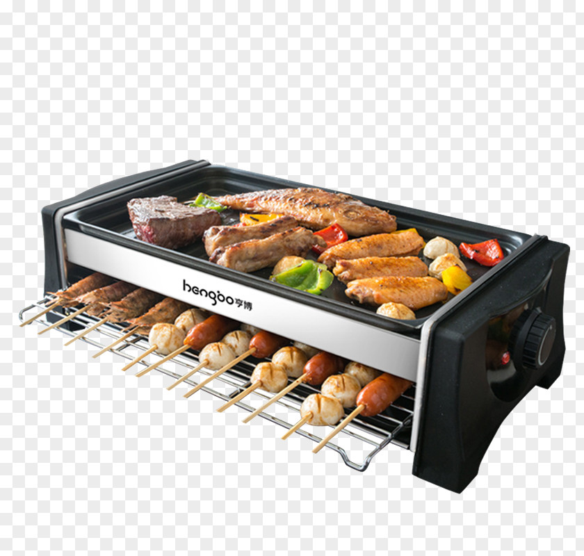 Smoking Double Electric Oven Barbecue Grill Furnace Grilling Electricity PNG
