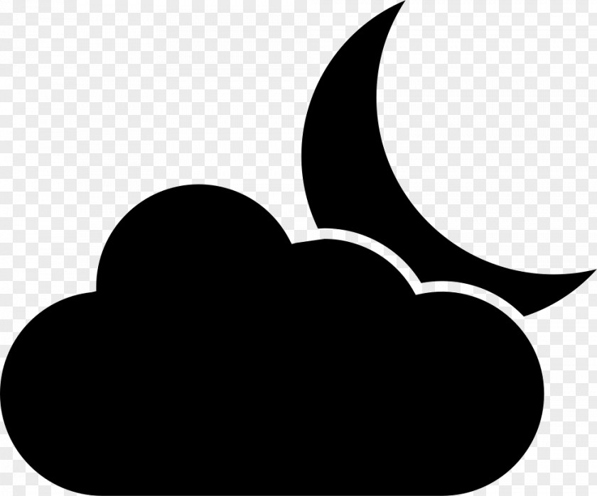 Cloud Crescent Moon Clip Art PNG