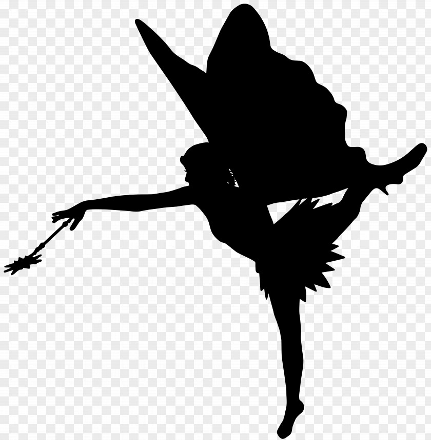 Fairy Silhouette Clip Art Image PNG