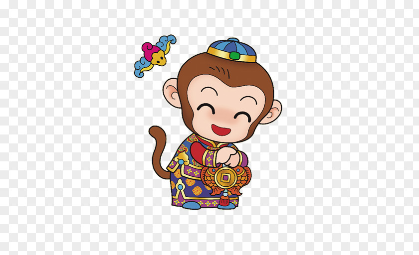 Happy Monkey Chinese New Year Bxednh Thxe2n Papercutting PNG