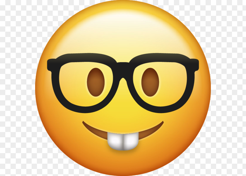 Nerd Emoji IPhone Smiley Sticker PNG
