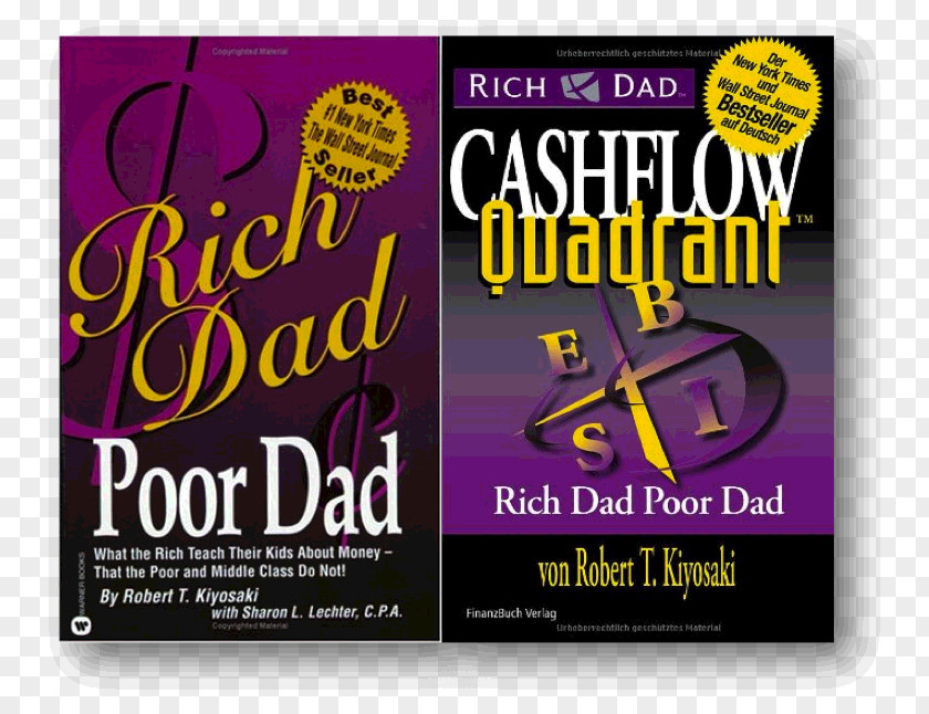 Rich Dad Poor Dad's Cashflow Quadrant: Guide To Financial Freedom Book Logo Brand PNG