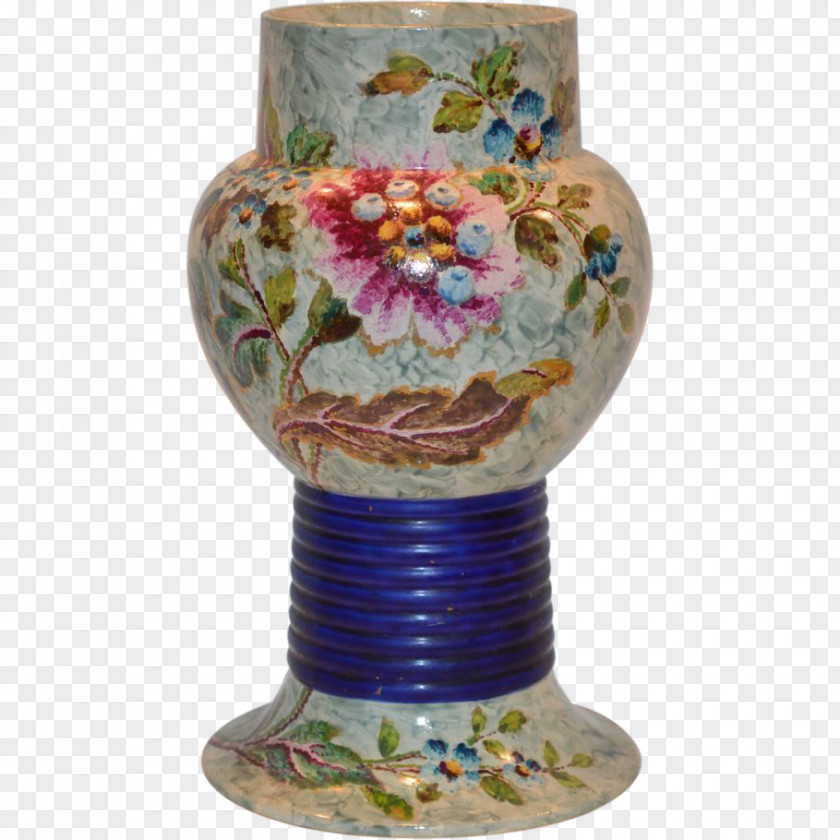 Creative Hand-painted Flowers Ceramic Vase Flowerpot Urn Artifact PNG