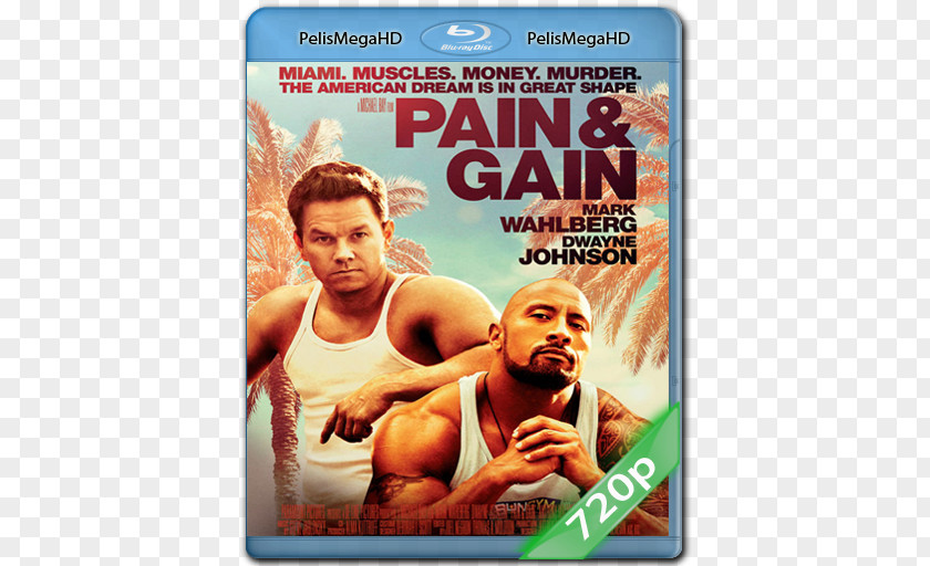 Dwayne Johnson Mark Wahlberg Pain & Gain Film Poster PNG