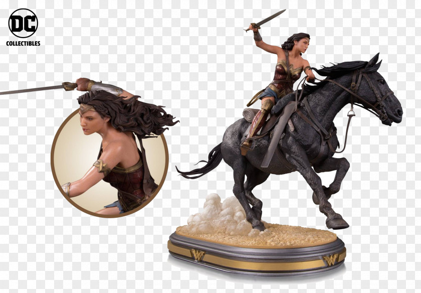 Gal Gadot Wonder Woman Deluxe Statue Batman Steve Trevor DC Comics PNG