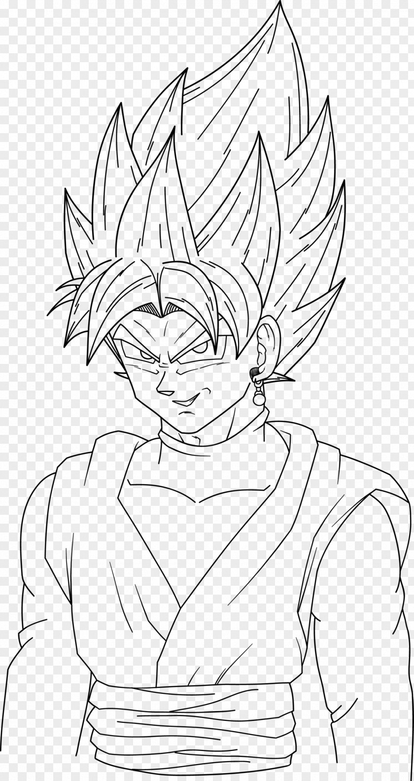 Goku Trunks Vegeta Majin Buu Line Art PNG