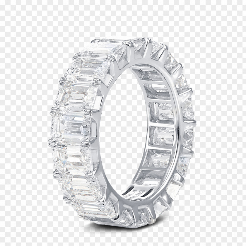 Platinum Ring Wedding Diamond Cut PNG