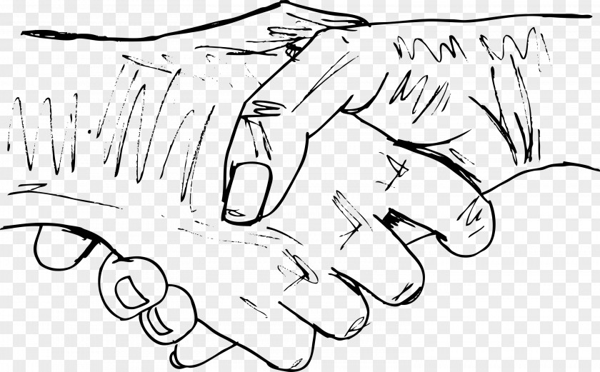 Shake Hands Handshake Sketch PNG