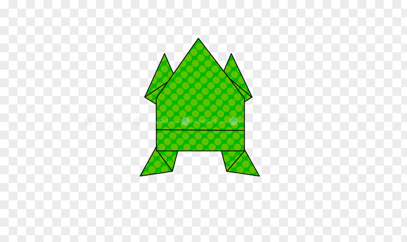 Triangle Origami Frog Area Pattern PNG