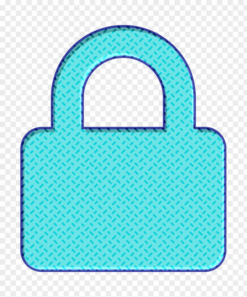 Turquoise Aqua Lock Icon Password Secure PNG