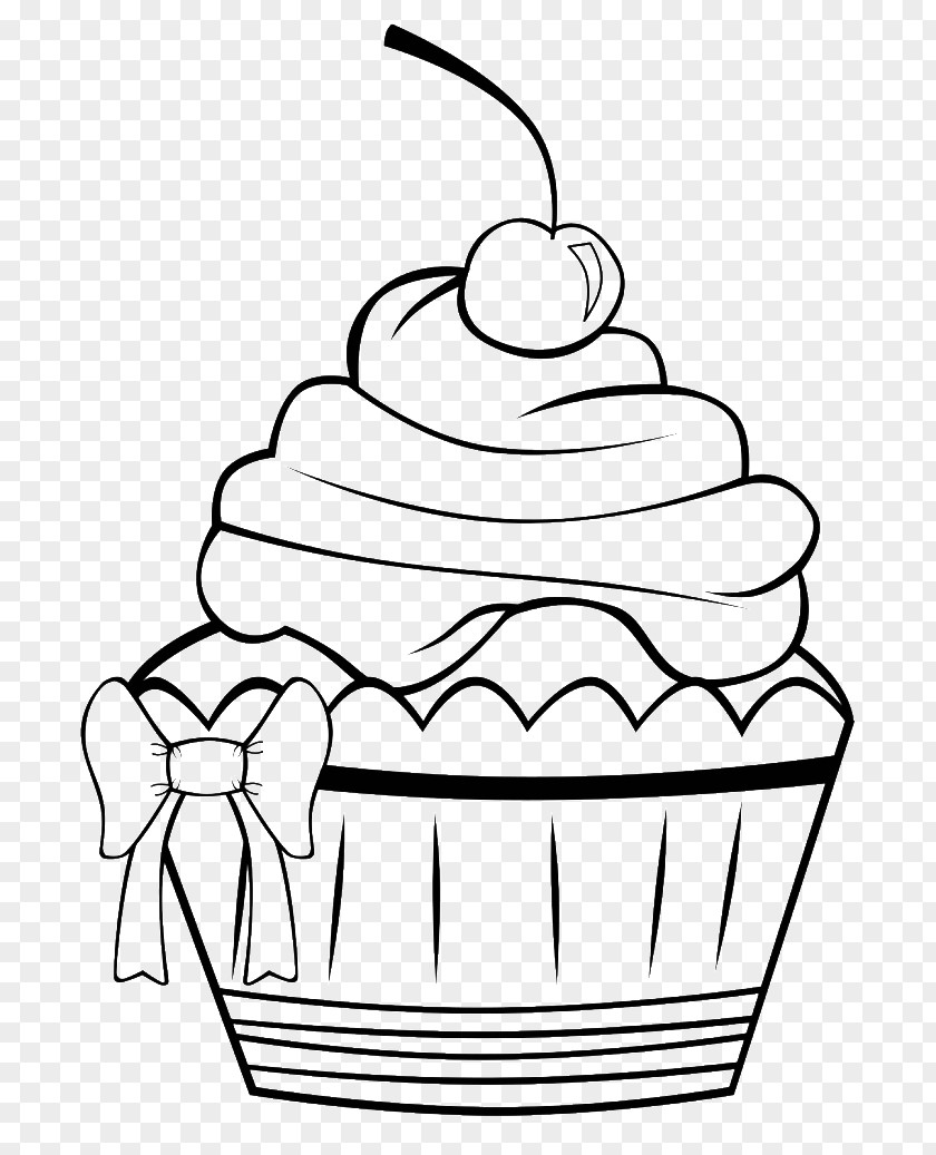 Cupcake Draw Frosting & Icing Muffin Coloring Book PNG