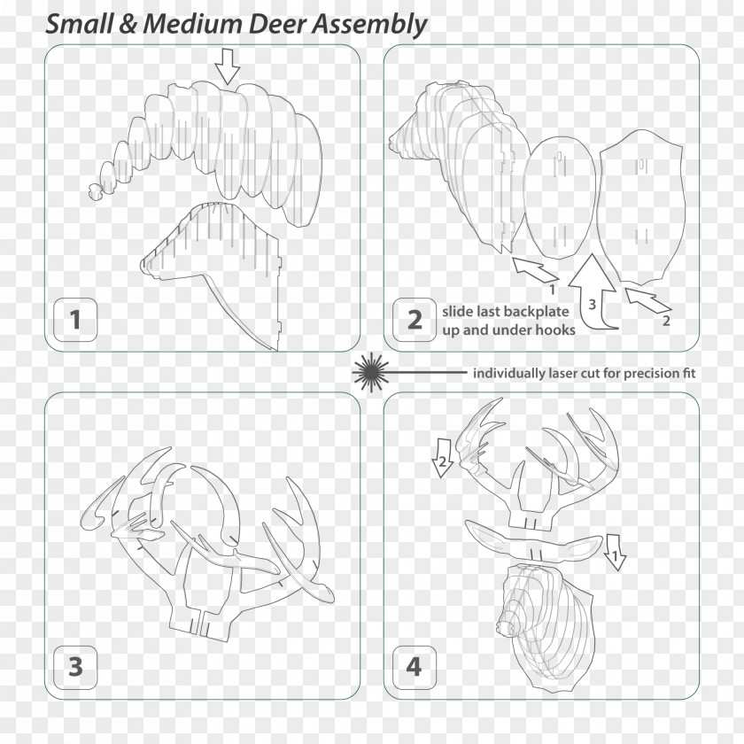 Deer Paper Moose Cardboard Head PNG