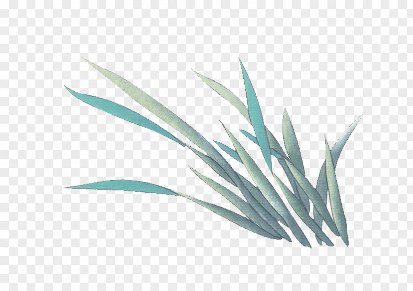 Hand-painted Grass Gongbi Watercolor Painting PNG