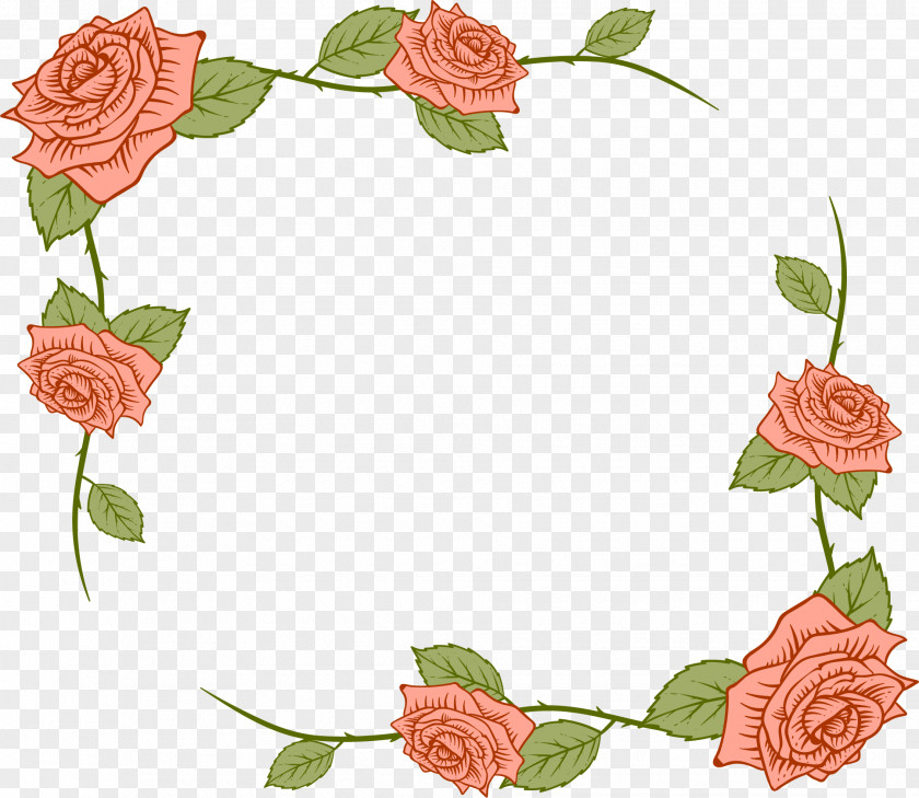 Hand Painted Rose Flower Rattan Beach Euclidean Vector Clip Art PNG