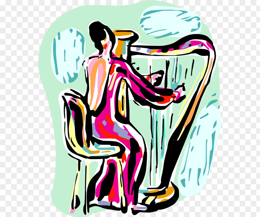 Harpist Sign Clip Art Illustration Human Behavior Product Cartoon PNG