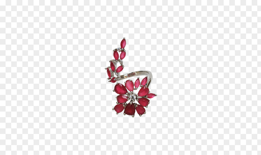 Ruby Christmas Ornament Body Jewellery Brooch PNG
