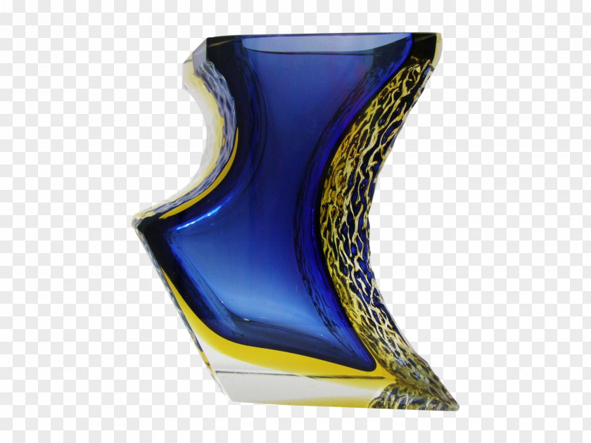 Vase Murano Glass Cobalt Blue Alessandro Mandruzzato PNG