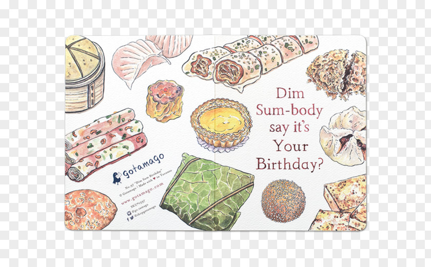 Dim Sum Birthday Greeting & Note Cards Wish Party PNG