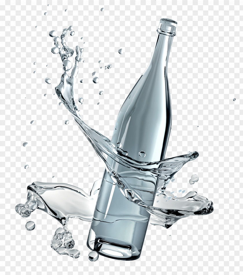 Glass Bottles Submersible Pump Bottled Water PNG