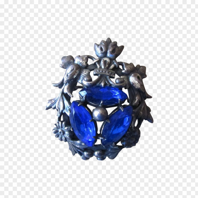 Brooch Jewellery Gemstone Sapphire Cobalt Blue PNG