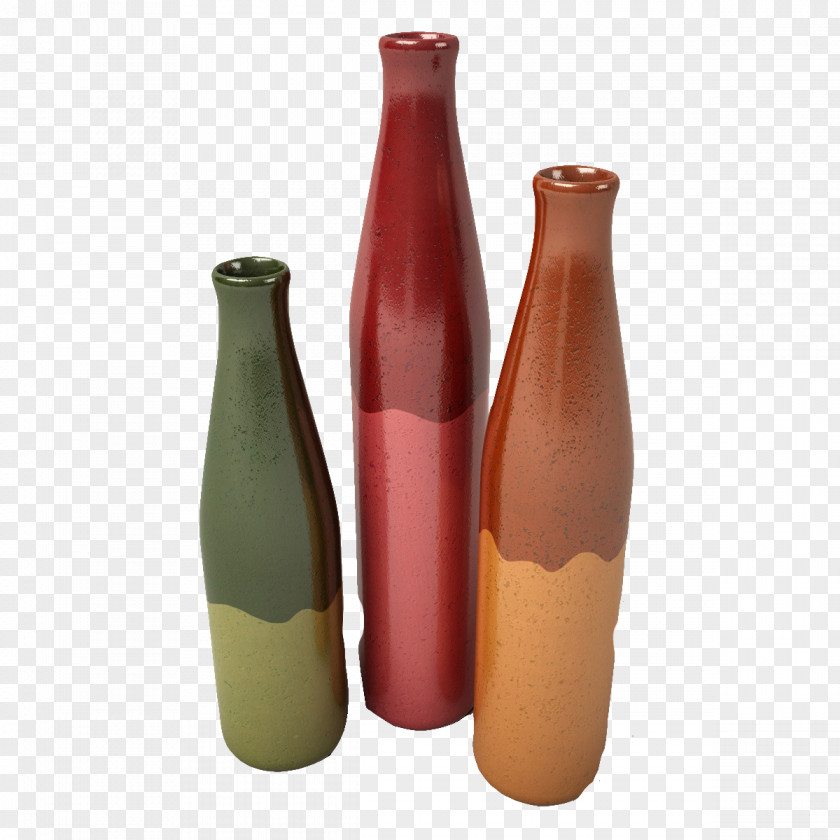 Three Japanese Vases With Color Matching Vase Clip Art PNG