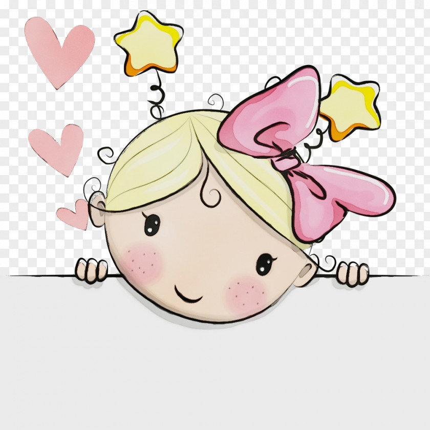 Cartoon Pink Smile PNG