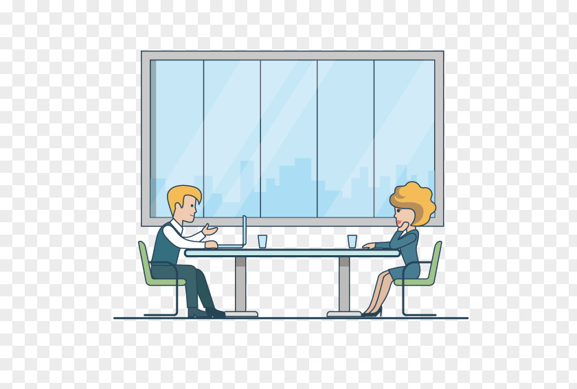 Coffee Talk About Work Colleagues Illustration PNG