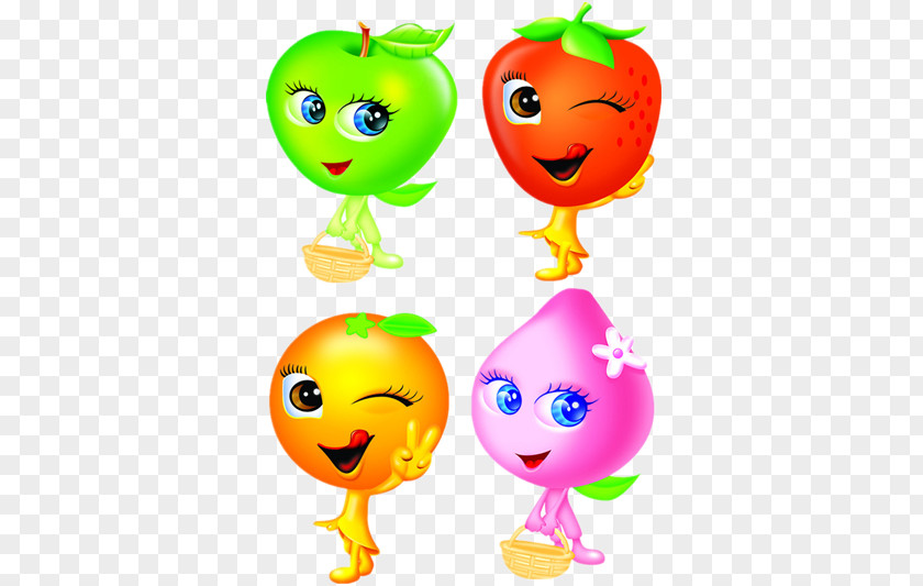 Fruit Small Men And Women Cartoon Peach Auglis PNG