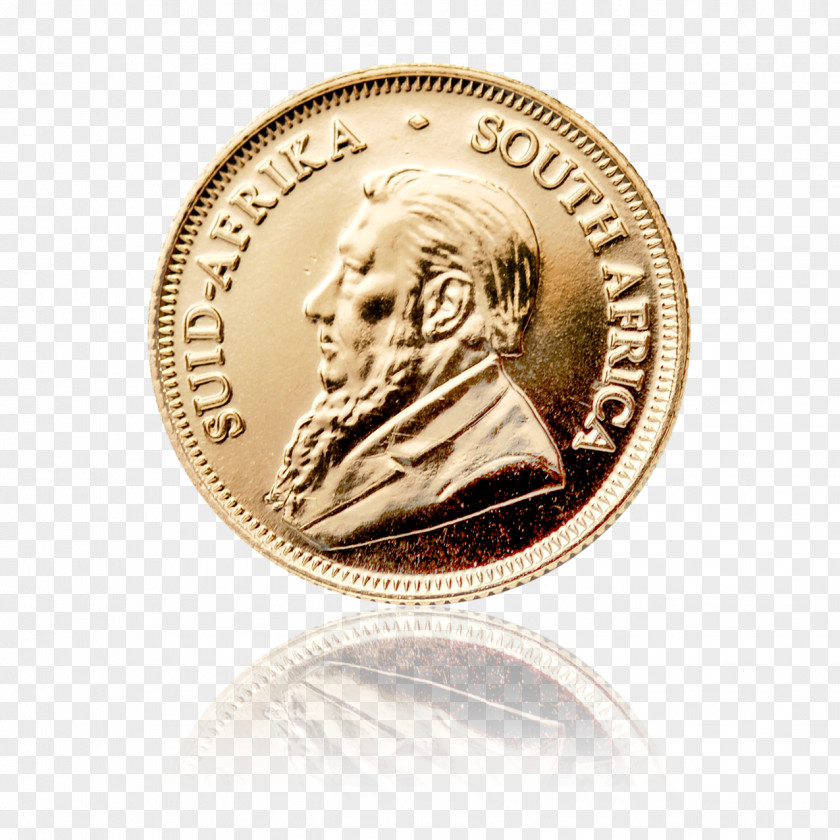 Gold Coin Krugerrand Silver PNG