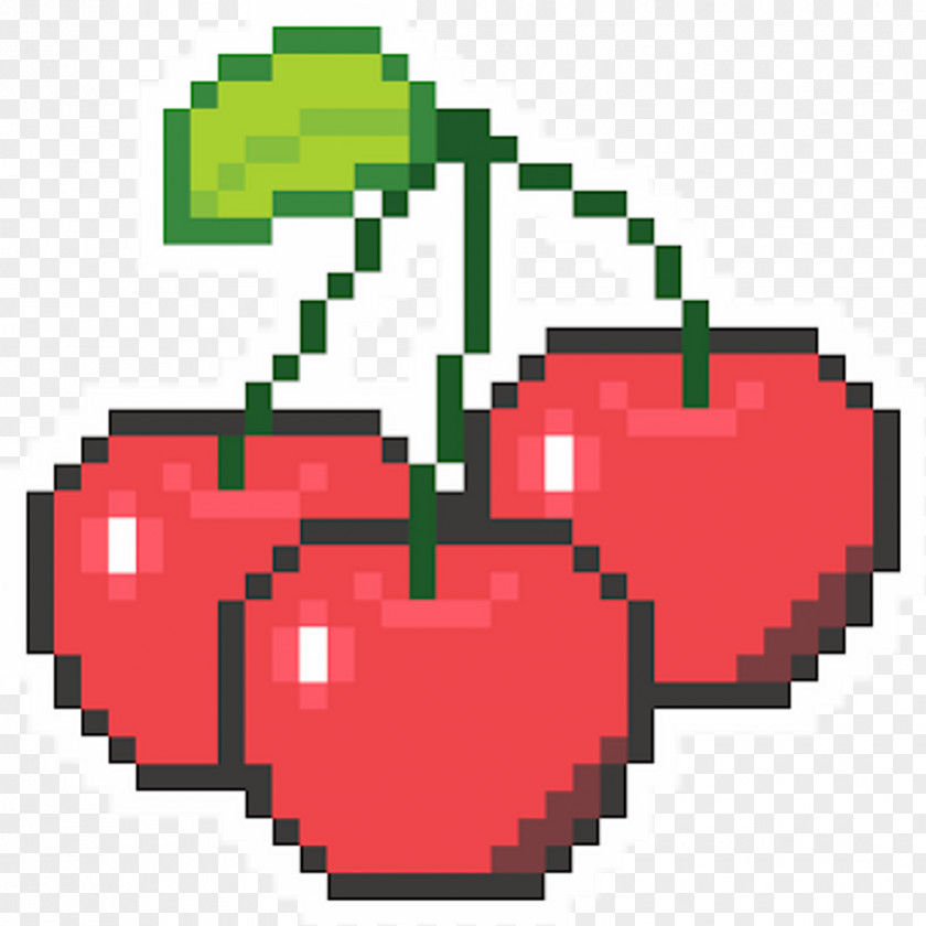 Huito Pixels Pixel Art 8-bit Color Cherries PNG