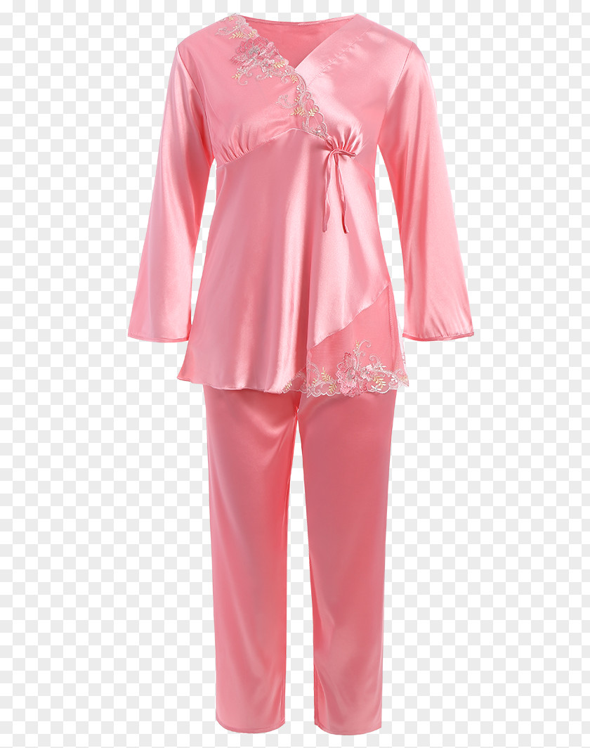 Pajamas T-shirt Sleeve Satin Silk PNG