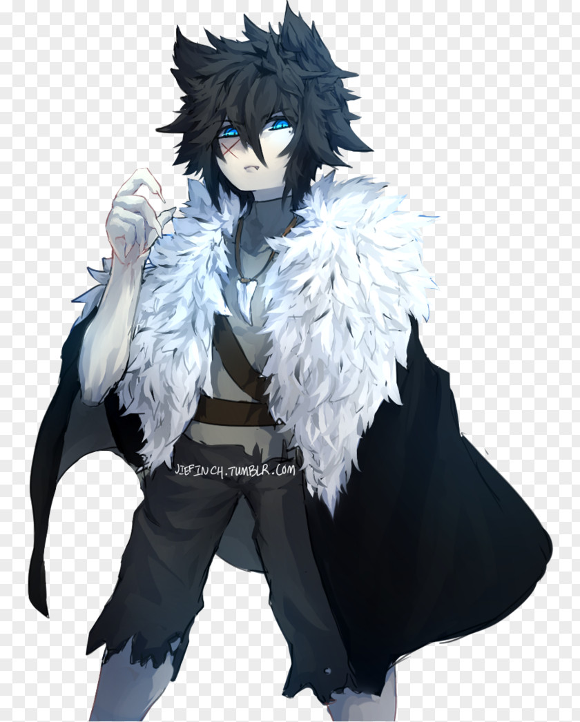 Gray Wolf Werewolf Anime Vampire Art PNG wolf Art, BLUE WOLF, male anime character wearing white and black fur coat art clipart PNG