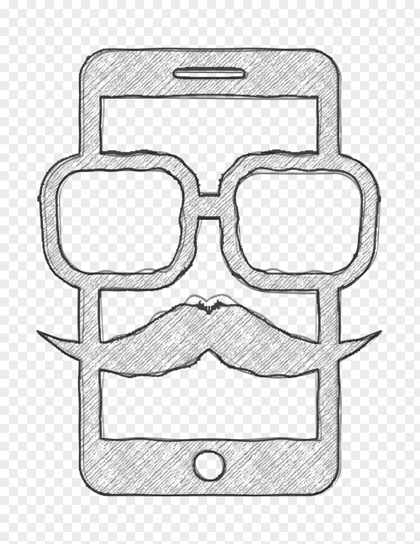 Telephone With Glasses And Moustache Icon Phone Icons Tools Utensils PNG
