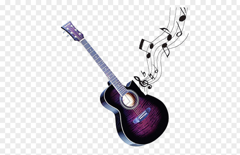 Black Guitar Acoustic Musical Instrument Electric PNG