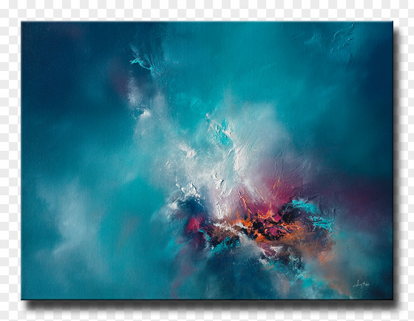 Celestial Event Oil Painting Art Canvas PNG