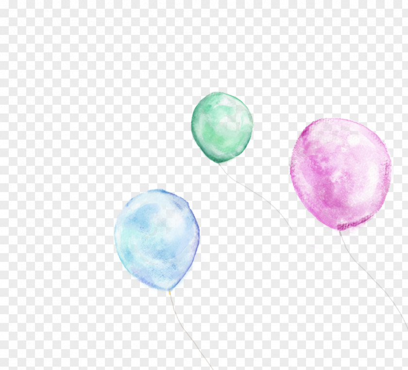 Colored Balloons Watercolor Painting Drawing PNG
