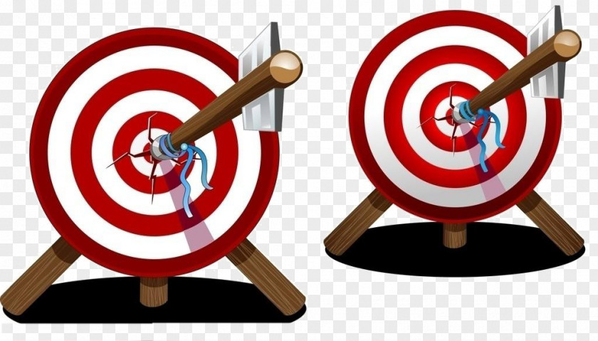 Hand Painted Arrow Target Material Shooting Clip Art PNG