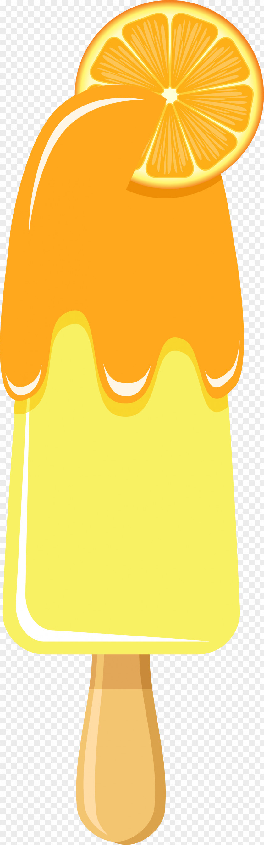 Orange Ice Cream Juice Pop PNG