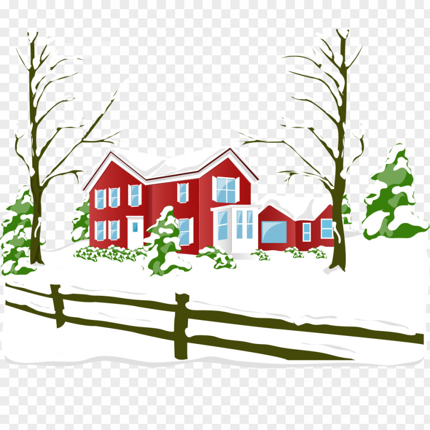 Painted Brushstroke House Vector Graphics Drawing Painting Winter Clip Art PNG