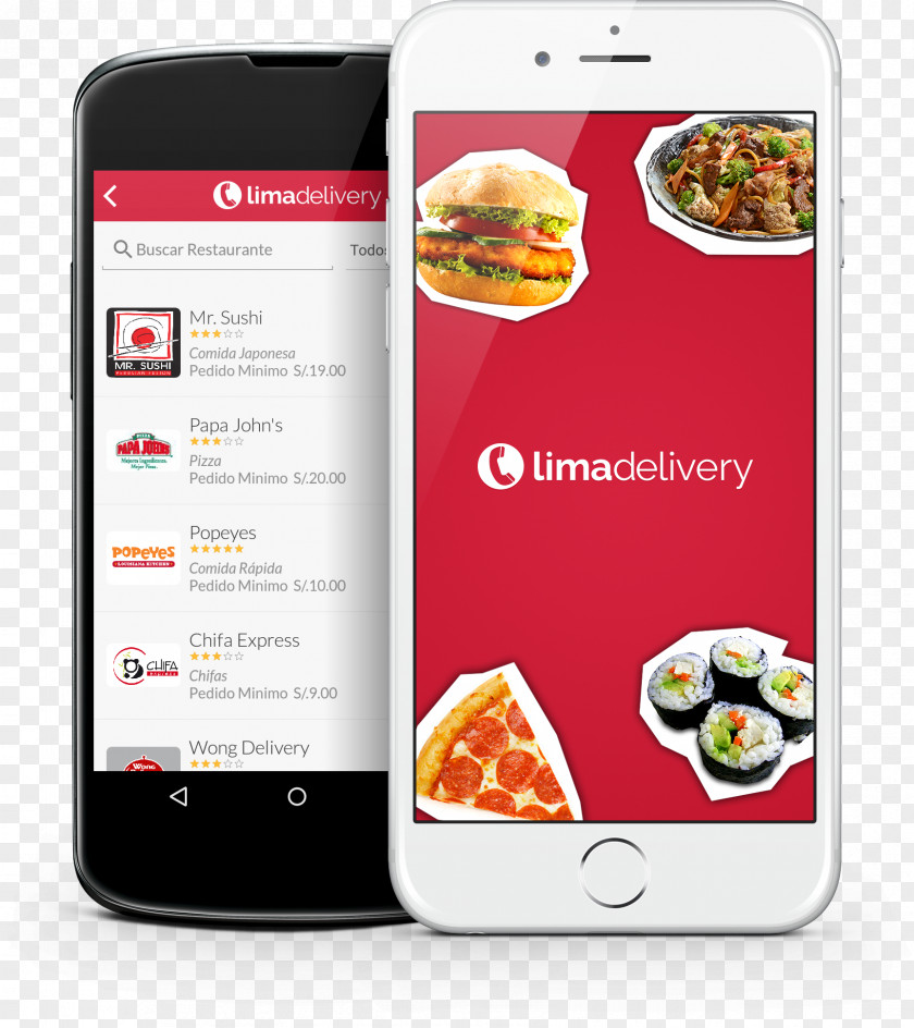 Smartphone Domicilios.com (Perú) Fast Food Take-out Delivery PNG