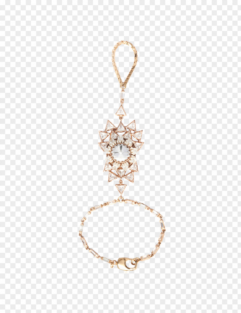 Tiny Hand Earring Body Jewellery Pendant Necklace PNG