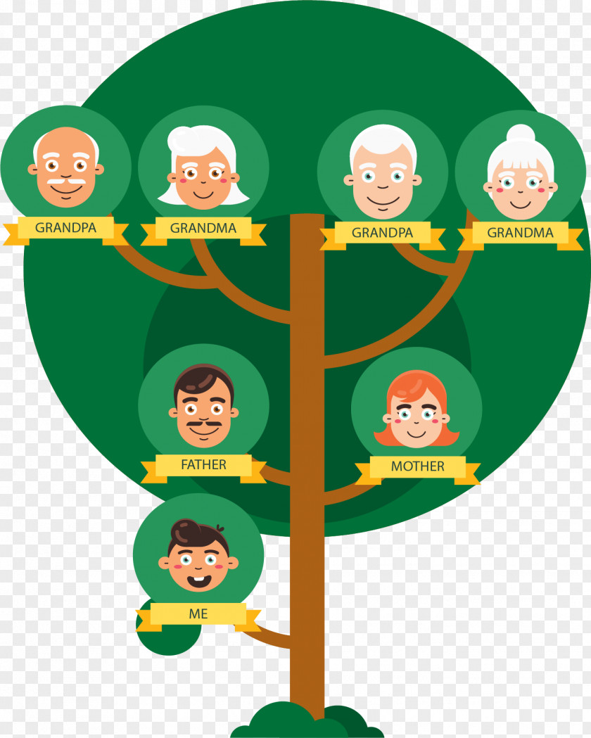 Dark Green Family Tree PNG
