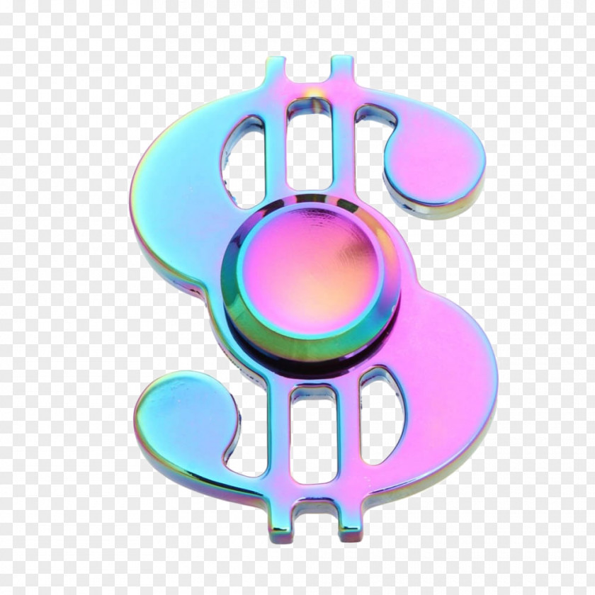 Fidget Spinner Fidgeting Dollar Sign Money Color PNG