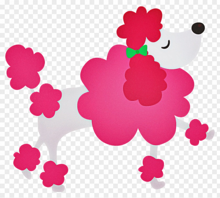 Heart Hibiscus Pink Flower Cartoon PNG