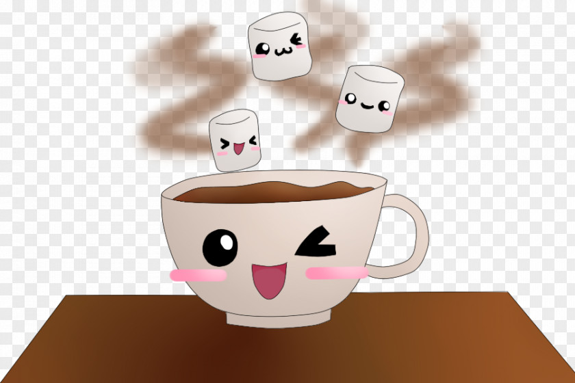 Hot Coco Chocolate Coffee Cup Marshmallow PNG