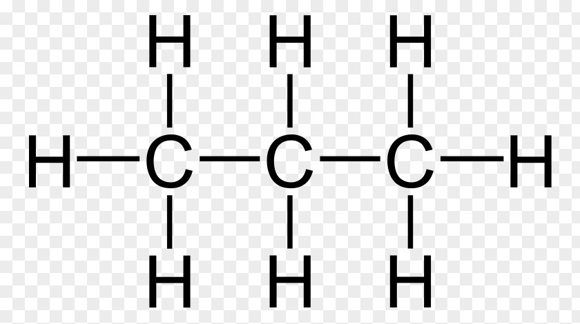 Structural Formula Propane Chemical Skeletal Compound PNG