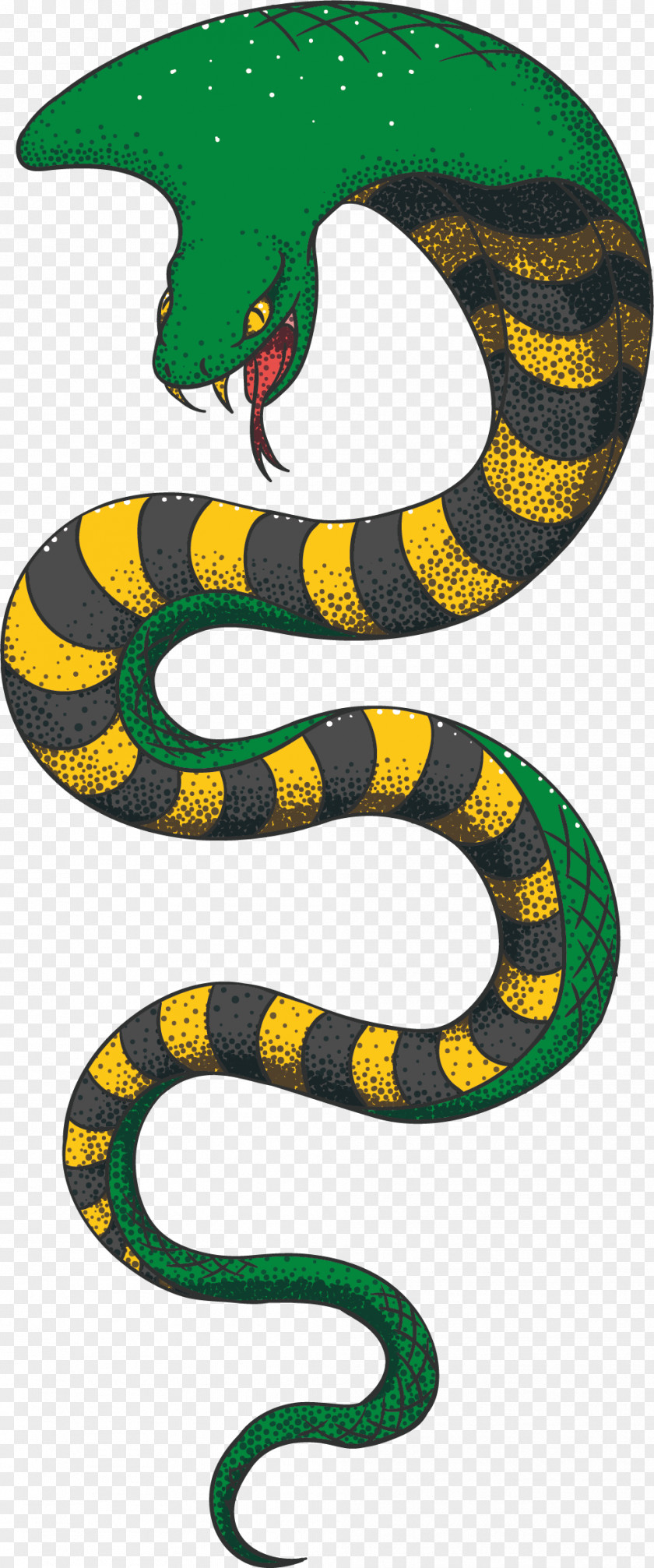 Vector Hand Painted Snake Clip Art PNG