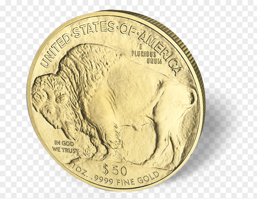 Gold Quarter Coin American Buffalo PNG